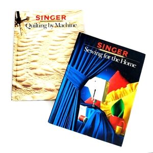 Vintage SINGER Sewing Books Bundle QUILTING & HOME SEWING Topics Hardcover